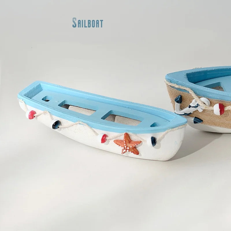 Mediterranean Wooden Boat Ornament Crafts Children's Room Office Home Decoration Wooden Sea Theme Home Decor    Your Coastal Marketplace | Shoreshopper.com