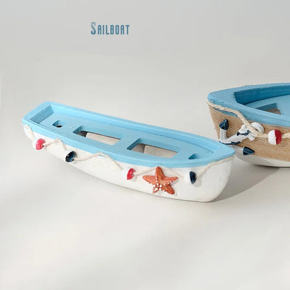 Mediterranean Wooden Boat Ornament Crafts Children's Room Office Home Decoration Wooden Sea Theme Home Decor    Your Coastal Marketplace | Shoreshopper.com