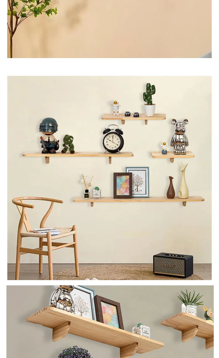 Floating Shelves for Wall Decor,Soild Wood Wall Mounted Shelf for Bathroom,Bedroom,Living Room Kitchen Storage&Decoration    Home Decor Supply | Online Retail | ShoreShopper.com