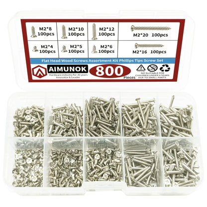 800pcs M2 Self Tapping Screw Assortment Kit Tapping Screw Assortment Kit Lock Nut Wood Thread Nail Screw Sets Self Lock Nut Wood    Home Decor Supply | Online Retail | ShoreShopper.com