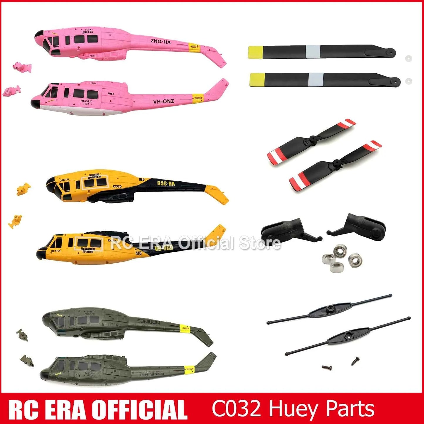 RC ERA Weathered Marine C032 UH1Huey One Click Inverted Flight TOF Optical Flow Gyro Stabilized RC Helicopter for Adults