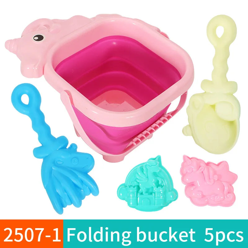 Beach Toys for Kids Sand Toys Set for Toddlers Sandbox Toys with Collapsible Bucket Shovel Rake Set Sand Molds Summer Outdoor    Your Coastal Marketplace | Shoreshopper.com
