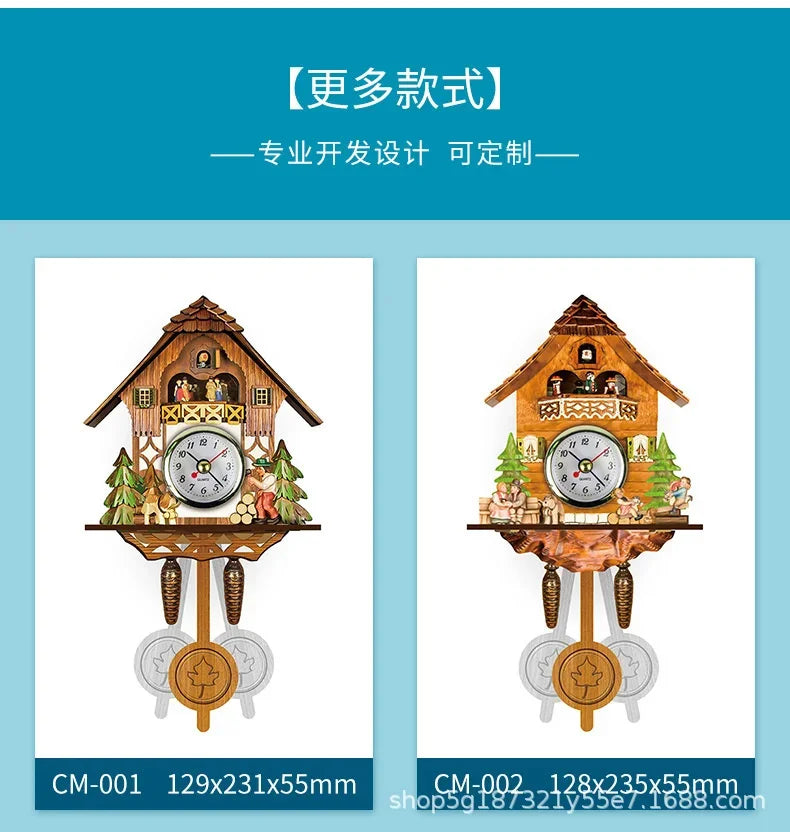 Wooden Hanging Wall Clock Bird Alarm Clock Cuckoo Clocks For Home Decoration Quartz Watch Decorative Home Decor    Home Decor Supply | Online Retail | ShoreShopper.com