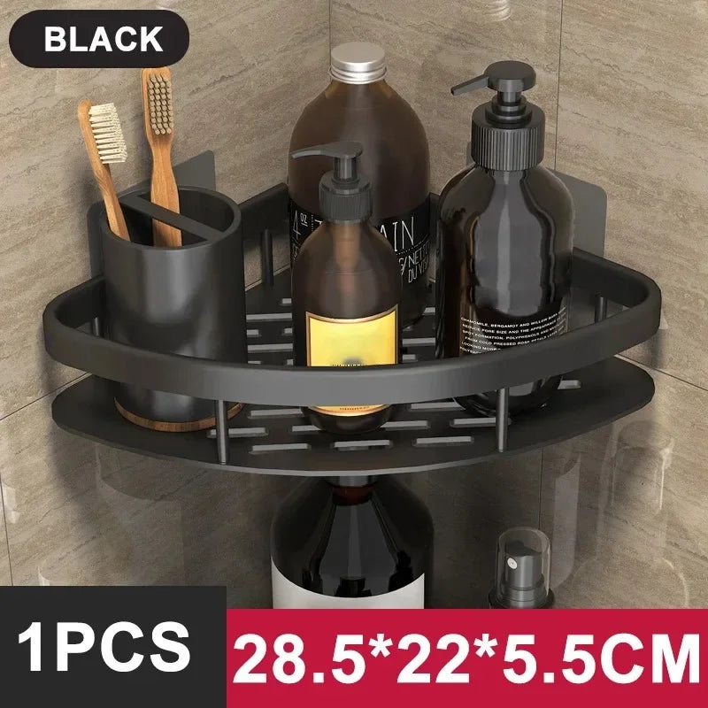 Bathroom Shelf Kitchen Storage Organizer Aluminum Alloy Shampoo Rack Shower Shelf Bathroom Accessories No Drill Shelf    Home Decor Supply | Online Retail | ShoreShopper.com