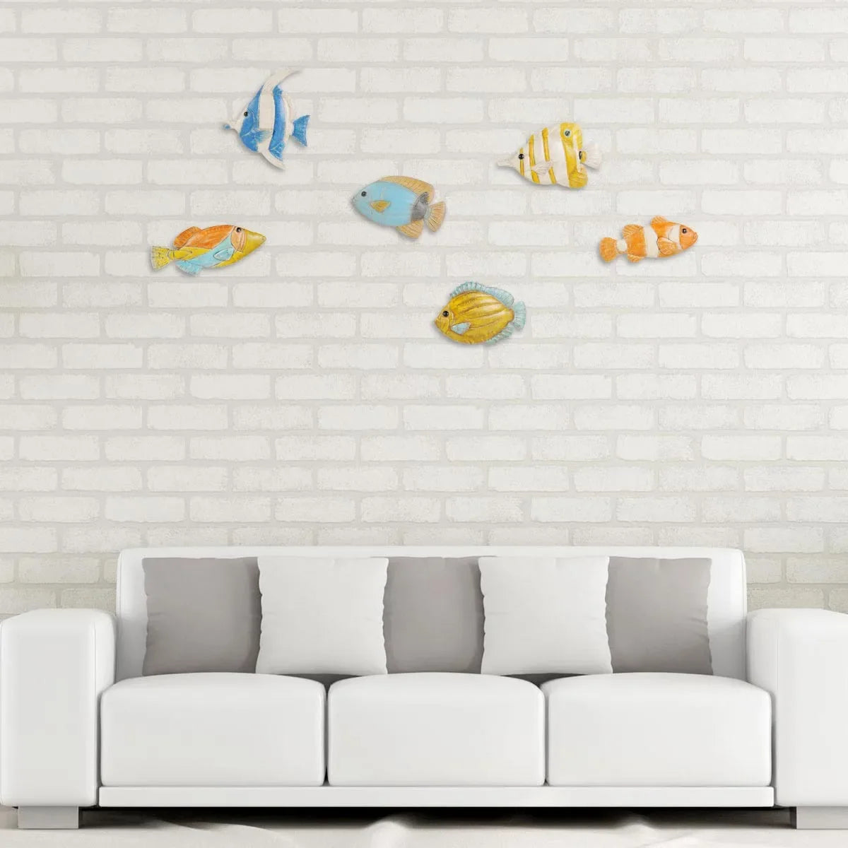 Fish Wall Hanging Iron Wall Decor Creative Ornament Craft Wall Setting Marine Life Home Decoration Accessories    Your Coastal Marketplace | Shoreshopper.com
