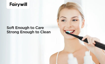 Fairywill Electric Sonic Toothbrush FW-507 USB Charge Rechargeable Adult Waterproof Electronic Tooth Brushes Replacement Heads s - ShoreCo.Shop