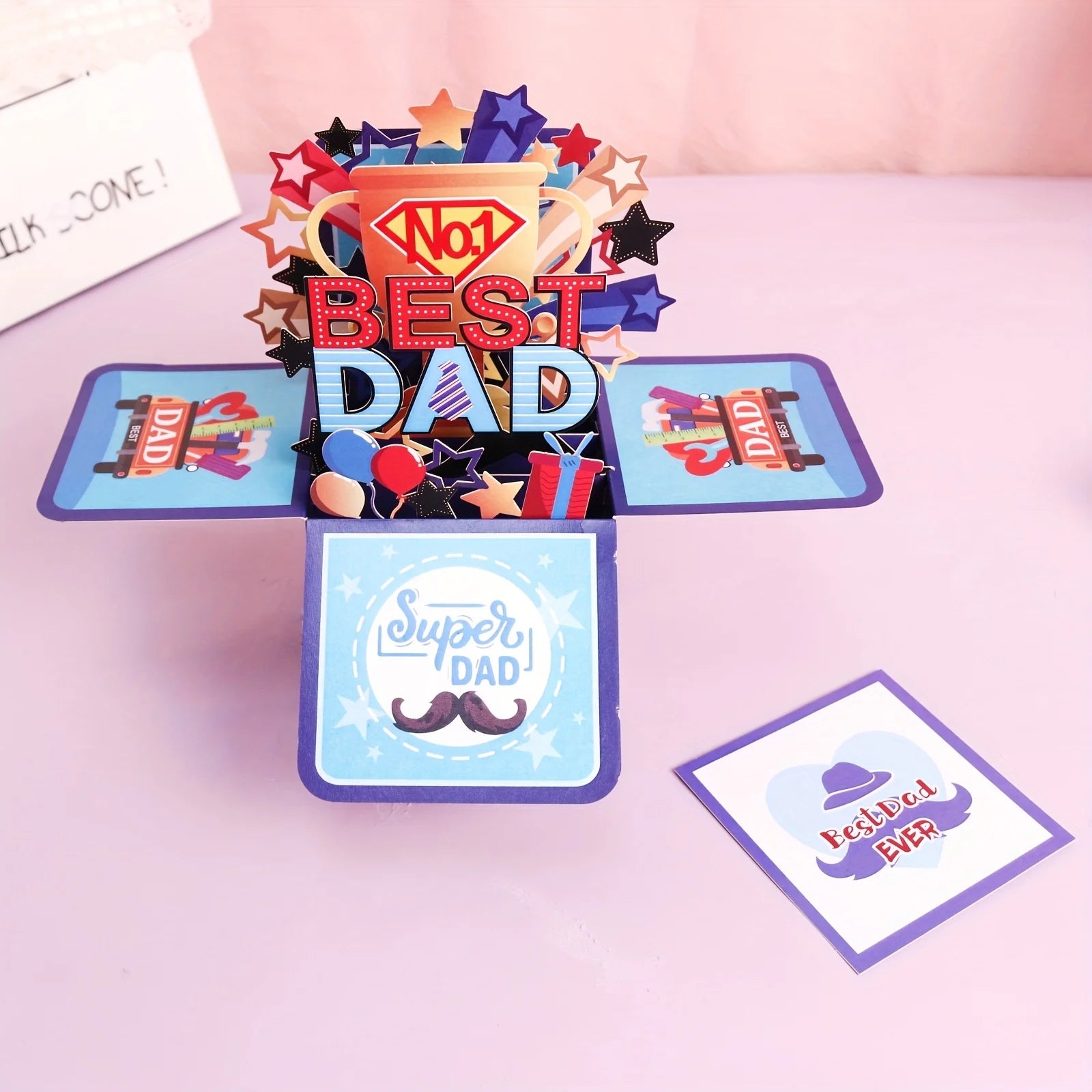 1pc, Father'S Day, Pop-Up Greeting Card Box for Dad'S Birthday, Best Dad Folded 3D Craft Surprise Gift Card for Father'S Day    Your Coastal Marketplace | Shoreshopper.com