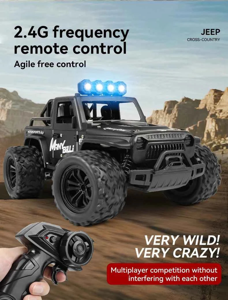 RC Off road Truck 1/16 4WD RTR Durable Beginner All Terrain RC Car High Speed 20Km/h Remote Control Monster Truck Adult Gift Toy