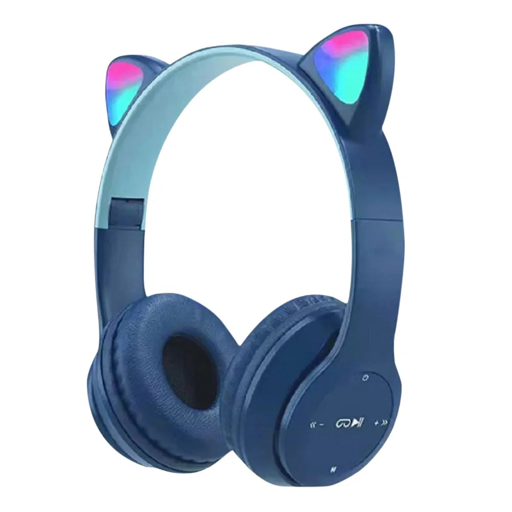 Wireless Headphones Cat Ear Gaming Headset Glow Light Bluetooth-Compatible Helmets Cute Over-Ear Headsets for Kids and Adult    Home Decor Supply | Online Retail | ShoreShopper.com