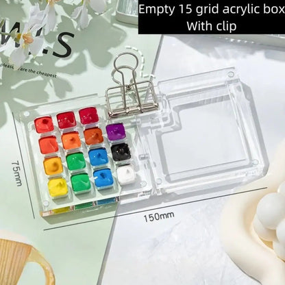 Art Supplies Acrylic Watercolor Paint Palette 8/15 Grid Mini Paint Pigment Box Portable Waterproof Empty Paint Box Student    Home Decor Supply | Online Retail | ShoreShopper.com
