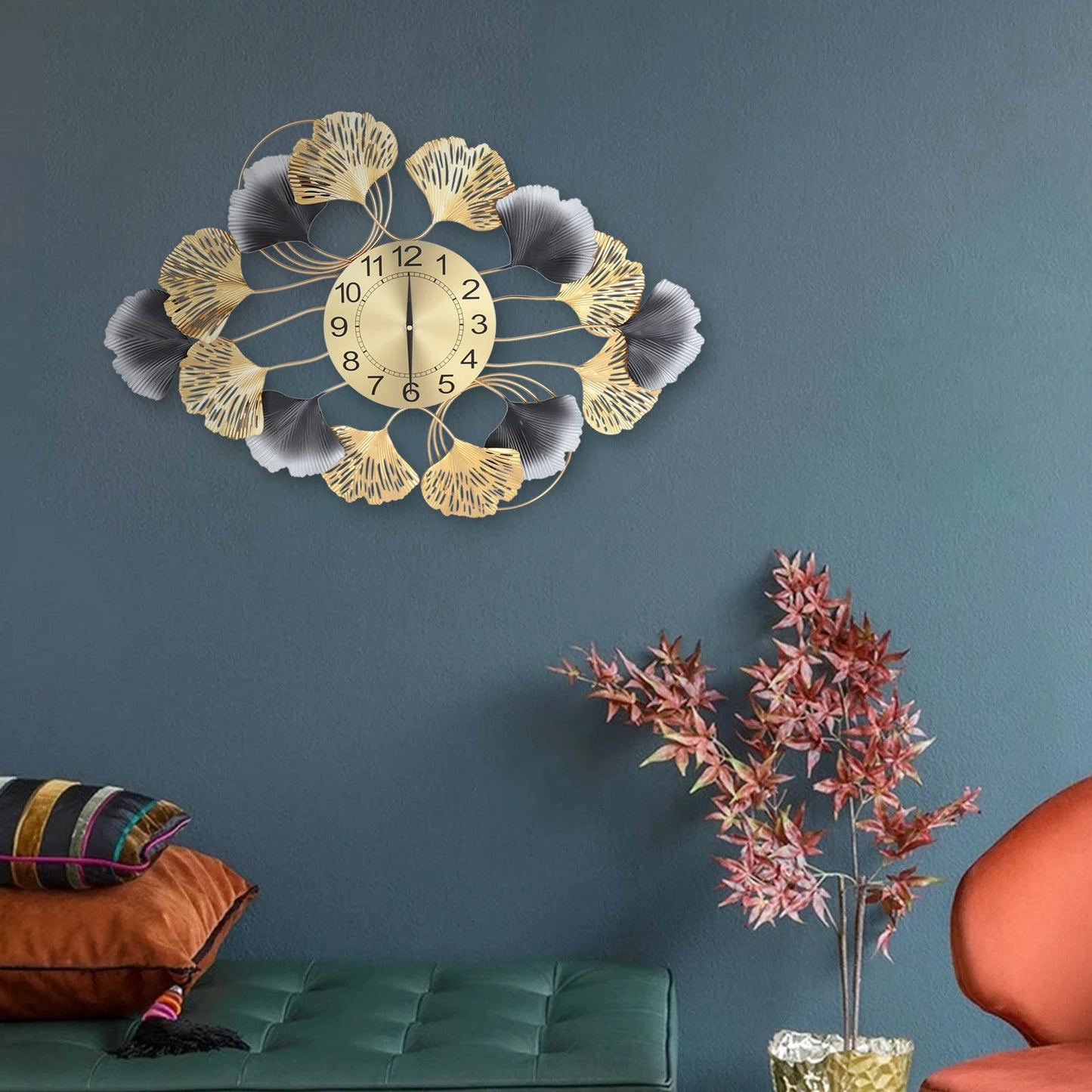 Background Art Display Design Round Gold Clock 8"    Home Decor Supply | Online Retail | ShoreShopper.com