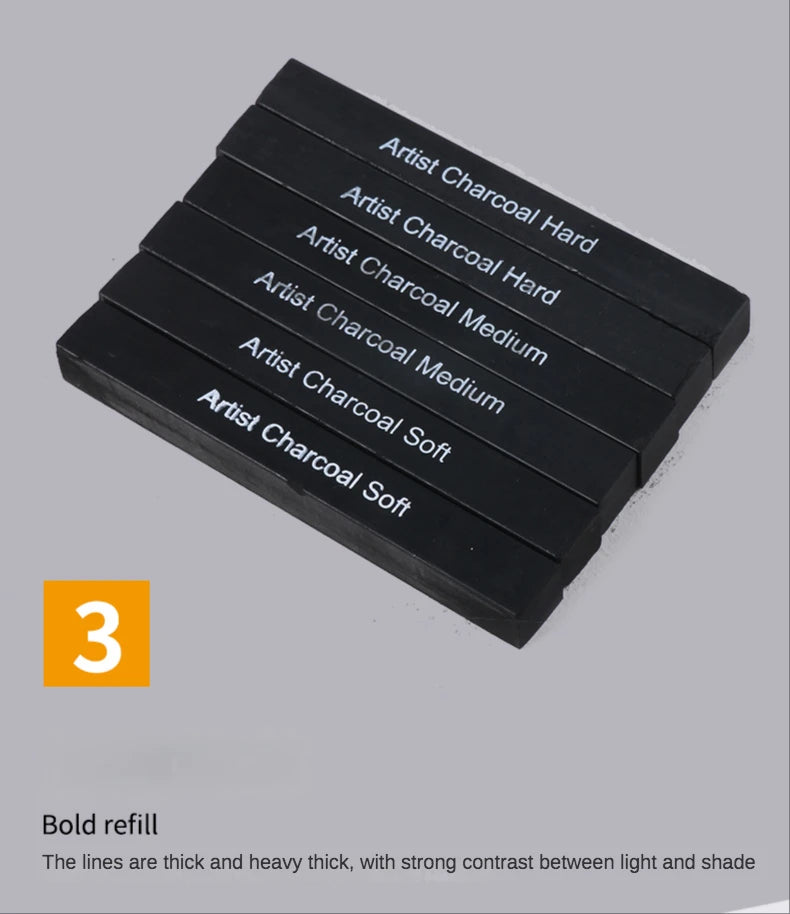 6pcs Set Square Sketch Carbon Stick Compressed Carbon Bar Drawing Carbon Pen Artist Drawing Carbon Bar Carbon Bar Art Supplies    Home Decor Supply | Online Retail | ShoreShopper.com