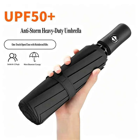Umbrella Fully Automatic Thickened Enlarged Reinforced Folding Umbrella Sun and Rainproof Sunshade Umbrella for Women Sunscreen