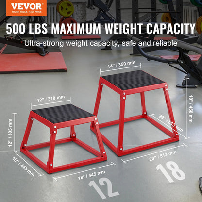 SucceBuy 12/18 Inch  Jump Box Anti-Slip Fitness Exercise Step Up Box For Home Gym Training Conditioning Strength Training    Home Decor Supply | Online Retail | ShoreShopper.com