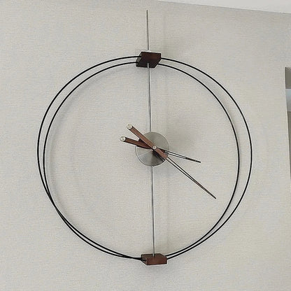 Spanish Minimalist Wall Clock Creative Luxury Living Room Art Clocks Solid Wood Pointer Large Wall Clock Silent Movement Clocks    Home Decor Supply | Online Retail | ShoreShopper.com