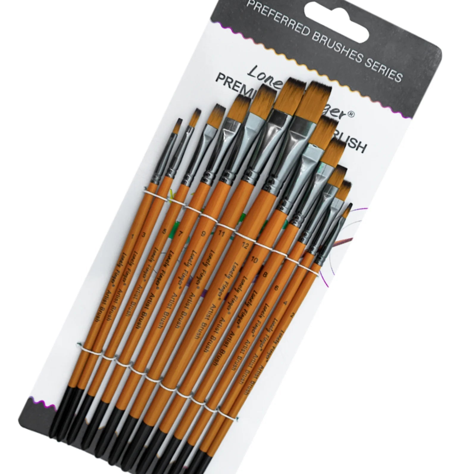 12/48pcs Premium Flat Art Paintbrush Set Durable Anti-Shedding Synthetic Nylon Bristles for Watercolor Acrylics Gouache Painting    Home Decor Supply | Online Retail | ShoreShopper.com