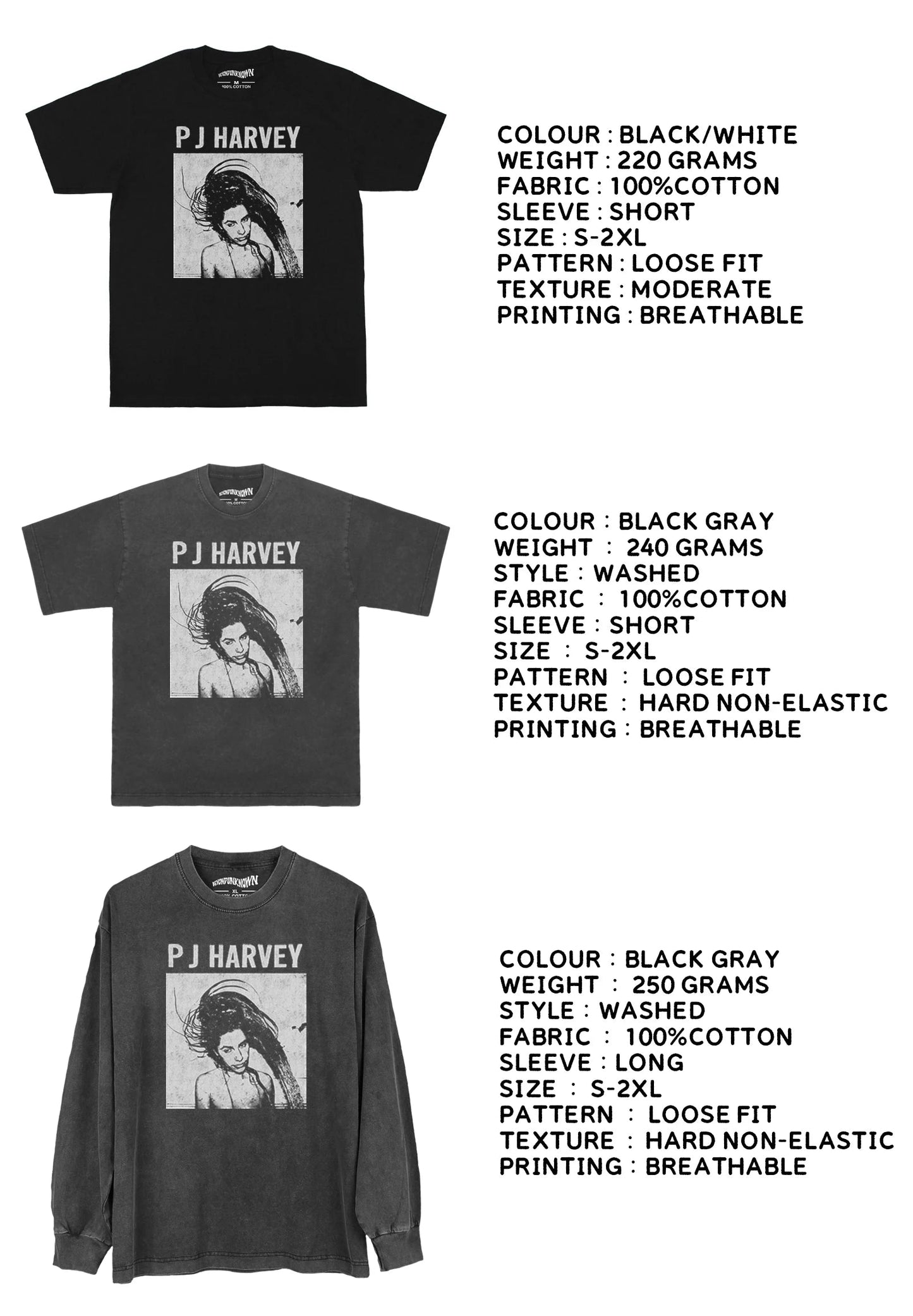 PJ Harvey T-Shirt Rid Of Me Indie Rock Singer John Parish Kate Bush Printed Short Sleeves Men's Printed Loose Clothing Shirt    Home Decor Supply | Online Retail | ShoreShopper.com