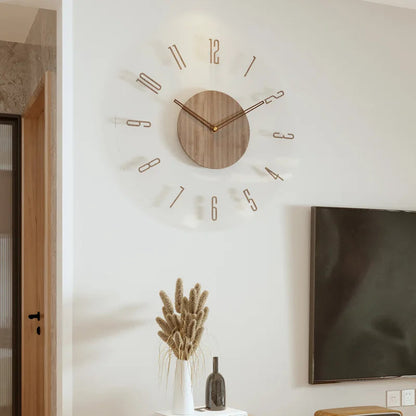 Hot Wall Clock Living Room Decoration Solid Wood Creative Silent Nordic Simple Quartz Clock Luxury Wall Watch Decor Fashion    Home Decor Supply | Online Retail | ShoreShopper.com