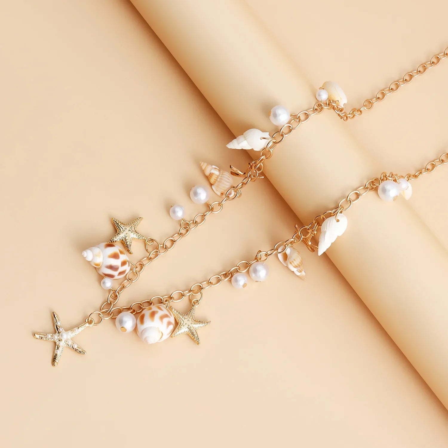 Bohemian Summer Beach Shell Waist Link Imitation Pearl Sea Star Conch Pendant Body Chain for Women Fashion Jewelry Accessories    Your Coastal Marketplace | Shoreshopper.com