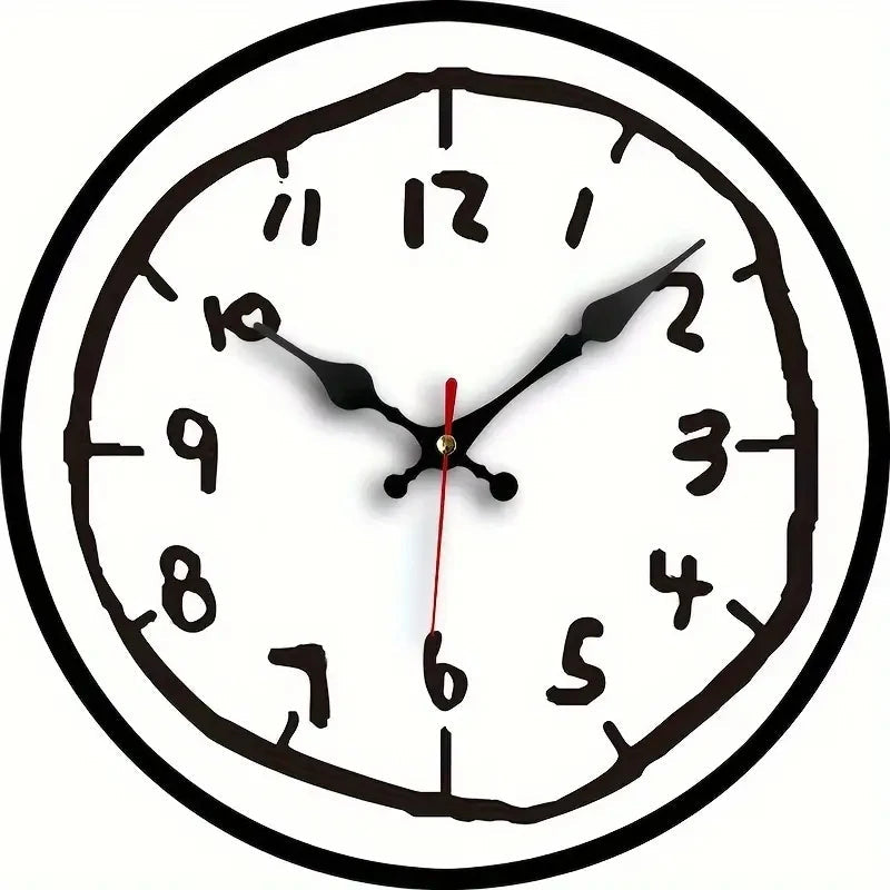 Creative Hand Drawing Wooden Silent Hanging Wall Clock, For Living Room, Office, Study Room, Bedroom, Home Decoration    Home Decor Supply | Online Retail | ShoreShopper.com