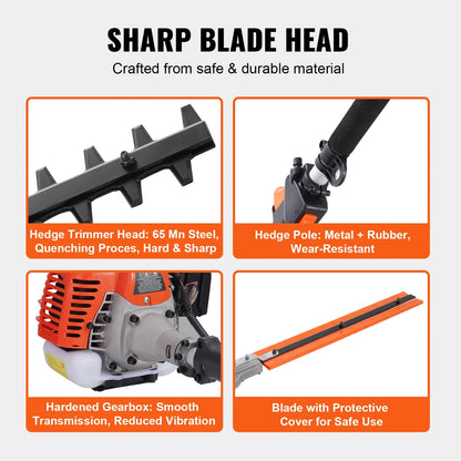 SucceBuy 33CC 6-in-1Multi-Functional Trimming Tools Gas Hedge Trimmer Weed Eater String TrimmerBrush Cutter Pole Saw Chainsaw    Home Decor Supply | Online Retail | ShoreShopper.com