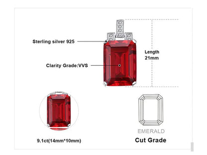 JewelryPalace 9ct Created Red Ruby 925 Sterling Silver Pendant Necklace for Women Engagement Party Jewelry Fashion Gift No Chain    Home Decor Supply | Online Retail | ShoreShopper.com