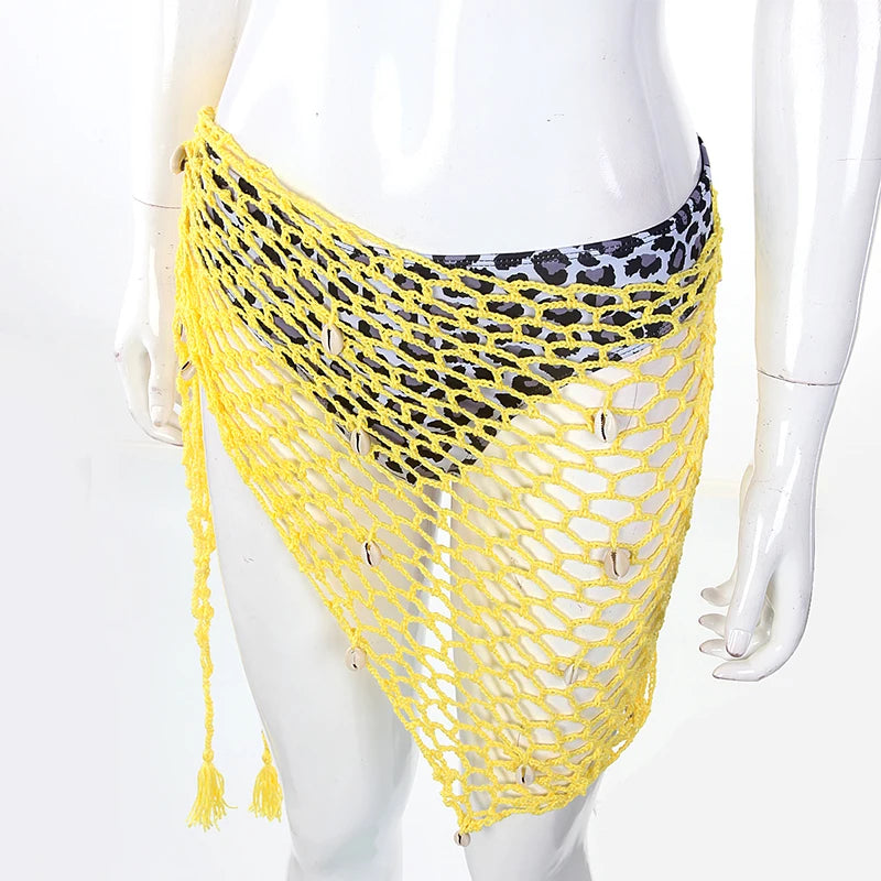 Women Beach Weave Hand Crochet Wrap Shawls Sexy Bikini Cover Up Sunscreen Nets Skirt Mesh Tunic Pareo Beachwear hot    Your Coastal Marketplace | Shoreshopper.com