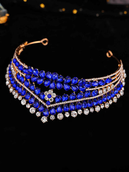 Bridal Headwear Diamond Crown Wedding Banquet Accessories Headwear Luxury and Elegant Crown