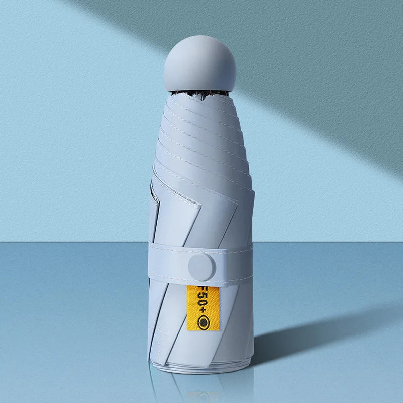 Capsule Umbrella, Portable Mini Sun Umbrella, Sunscreen Umbrella, Black Alloy Handle, with Storage Box, Dual-Use for Sun Protect    Your Coastal Marketplace | Shoreshopper.com