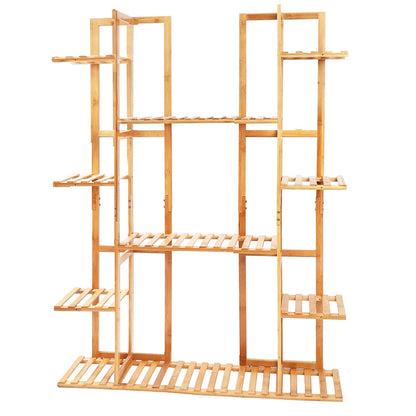 Multi-Tiered Bamboo Plant Stand Indoor Outdoor Flower Pot Holder Rack for Garden Balcony Living Room    Home Decor Supply | Online Retail | ShoreShopper.com