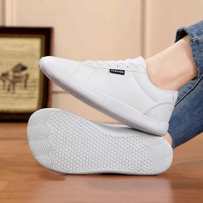 Women Shoes Wide Barefoot Shoes for Women Minimalist Artificial Leather Casual Comfortable Flats White Shoes Walking Sneakers