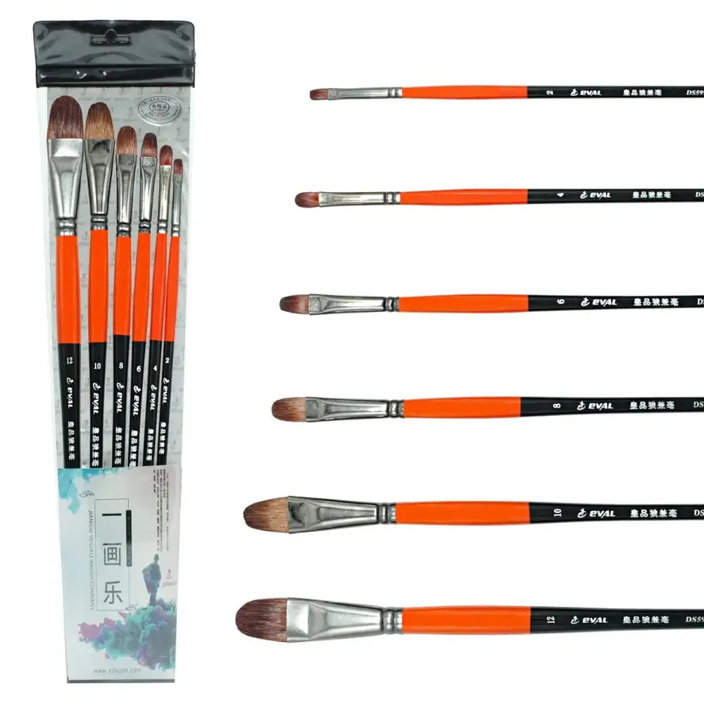 6pcs/set Wool hair Artist Watercolor Brushes Acrylic Oil Brushes Gouache Painting Brush Professional Paint Brush Art supplies    Home Decor Supply | Online Retail | ShoreShopper.com