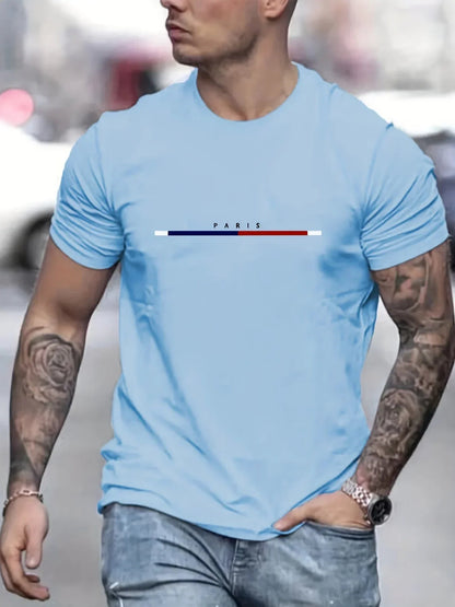 Paris Shirts men's T-shirt 3D printed men's clothing short sleeved men's T-shirt round neck oversized T-shirt fashionable men's    Home Decor Supply | Online Retail | ShoreShopper.com