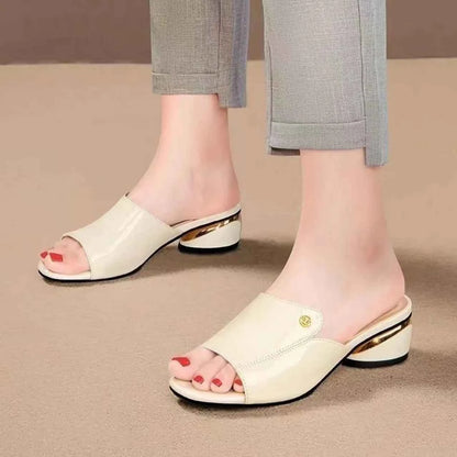 Women's Shoes Fashion Red Sexy Womens Slippers 2026 Soft Leather Ladies Comfortable Sandals Suitable for Girls Pantuflas Mujer