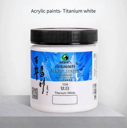 300ml White Acrylic Paints In Large Jars for Wall Painting Without Losing Color Waterproof and Sun Protection Art Supplies    Home Decor Supply | Online Retail | ShoreShopper.com
