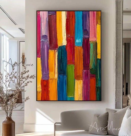 Texture Handmade Painting on Canvas Abstract Colorful Modern Minimalism Wall Art Decor Large    Home Decor Supply | Online Retail | ShoreShopper.com