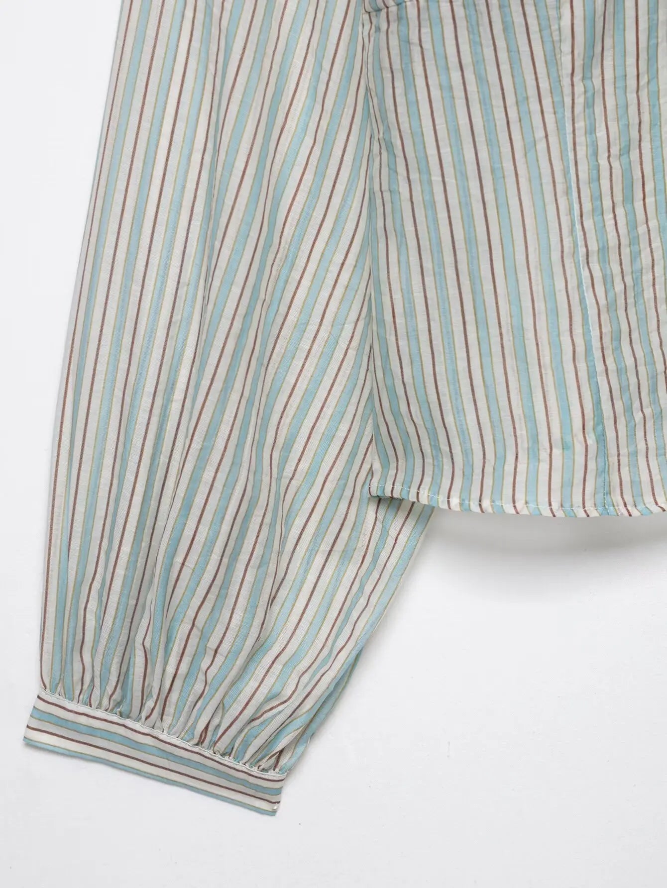Women Sexy Shirts Spring Summer New Female V-Neck Long Sleeve Shirt Waist-Cinching Striped Tops Lady Chic Casual Holiday Blouses    Your Coastal Marketplace | Shoreshopper.com