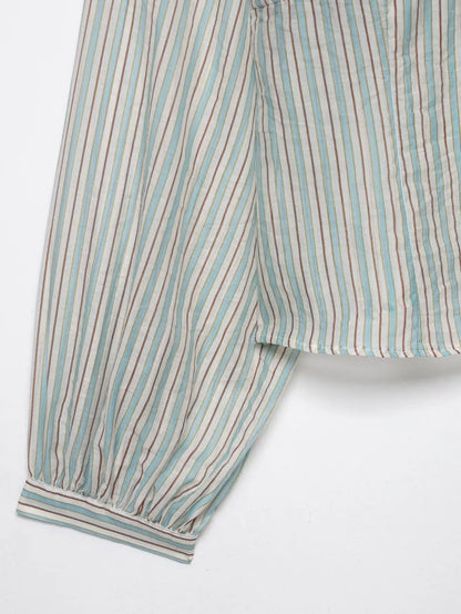 Women Sexy Shirts Spring Summer New Female V-Neck Long Sleeve Shirt Waist-Cinching Striped Tops Lady Chic Casual Holiday Blouses    Your Coastal Marketplace | Shoreshopper.com