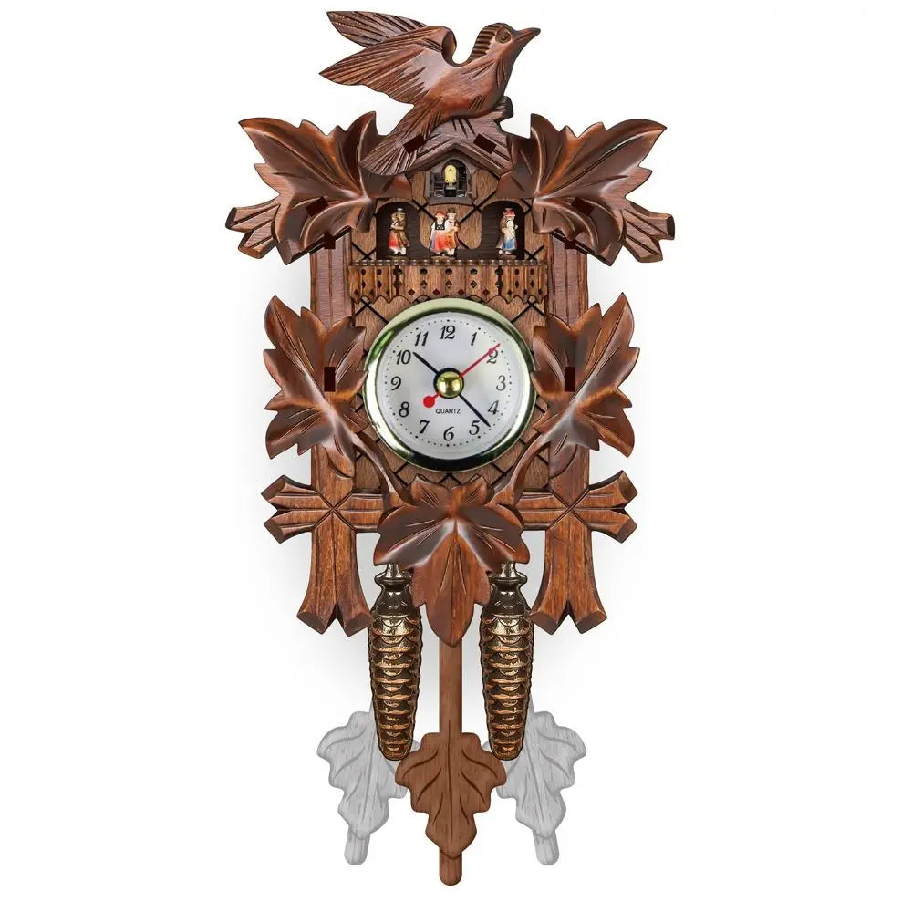 Forest Tower Wood Pendulum Vintage Clocks Vintage Silent Wood Wall Clock Wooden 3D Chiming 3D Chiming Clock Housewarming Gift    Home Decor Supply | Online Retail | ShoreShopper.com
