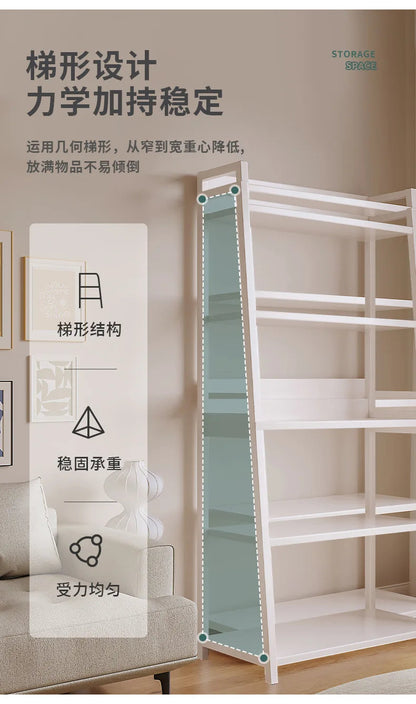Household Multi-layer Wrought Iron Shelves Ins Wind Simple Floor Storage Display Cabinet Trapezoidal Shelf Bookshelf    Home Decor Supply | Online Retail | ShoreShopper.com