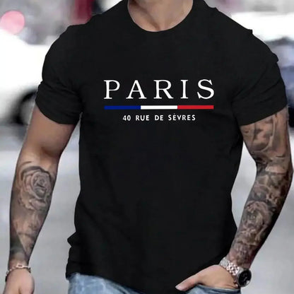 Paris Shirts men's T-shirt 3D printed men's clothing short sleeved men's T-shirt round neck oversized T-shirt fashionable men's    Home Decor Supply | Online Retail | ShoreShopper.com