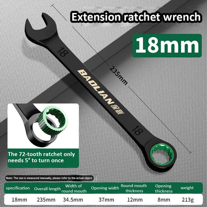 Dual-Purpose Wrench Fast Plum Blossom Ratchet Wrench Industrial Grade 72 Tooth Labor-Saving, Fast and Durable Dual-use Wrench    Home Decor Supply | Online Retail | ShoreShopper.com