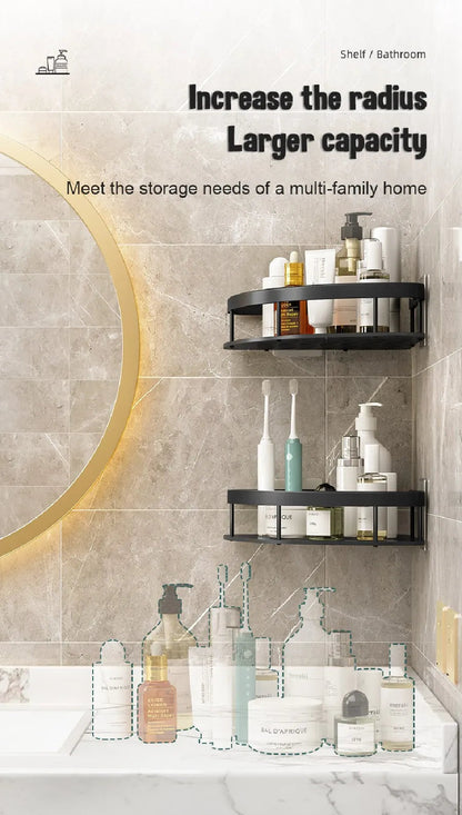 Bathroom Shelves Wall Mounted Non perforated Bathroom Shelf Shower  Storage Shelf  Kitchen Organizer  Bathroom Corner Shelf    Home Decor Supply | Online Retail | ShoreShopper.com