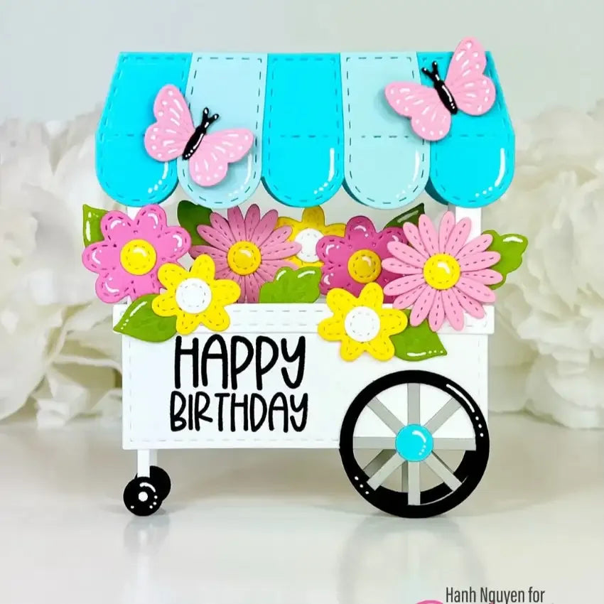 Happy Mother's Day Father's Day Flower Cart Metal Cutting Dies for DIY Decorating Scrapbook Paper Card Album Embossing Craft Die    Your Coastal Marketplace | Shoreshopper.com