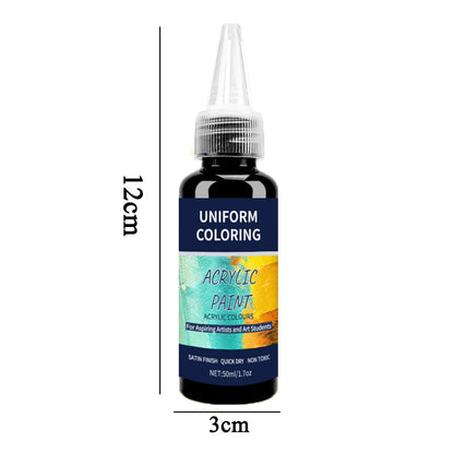 6 Colors Acrylic Paint 50ml/Bottle Satin Finsh Quick Dry Non Toxic Epoxy Resin Pigment Paste For Graffiti Resina Art Painting    Home Decor Supply | Online Retail | ShoreShopper.com