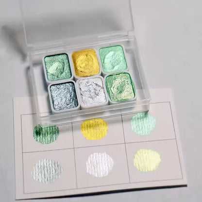 6-Color Iridescent Watercolor Paint Set for Artists and Painting Enthusiasts, Perfect for Professional Artistic Purposes    Home Decor Supply | Online Retail | ShoreShopper.com