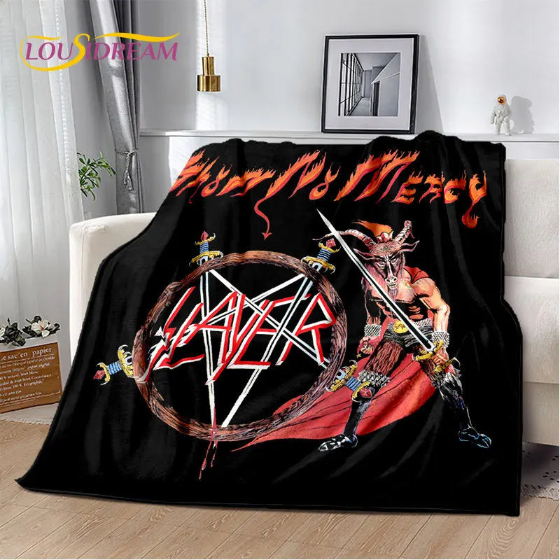 Slayer Heavy Metal Band Soft Plush Blanket,Flannel Blanket Throw Blanket for Living Room Bedroom Bed Sofa Picnic Cover Warm Kids    Your Coastal Marketplace | Shoreshopper.com