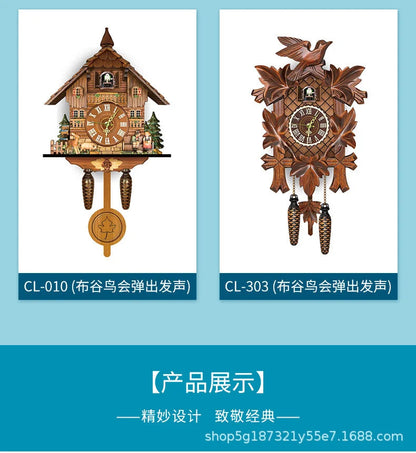 Wooden Hanging Wall Clock Bird Alarm Clock Cuckoo Clocks For Home Decoration Quartz Watch Decorative Home Decor    Home Decor Supply | Online Retail | ShoreShopper.com