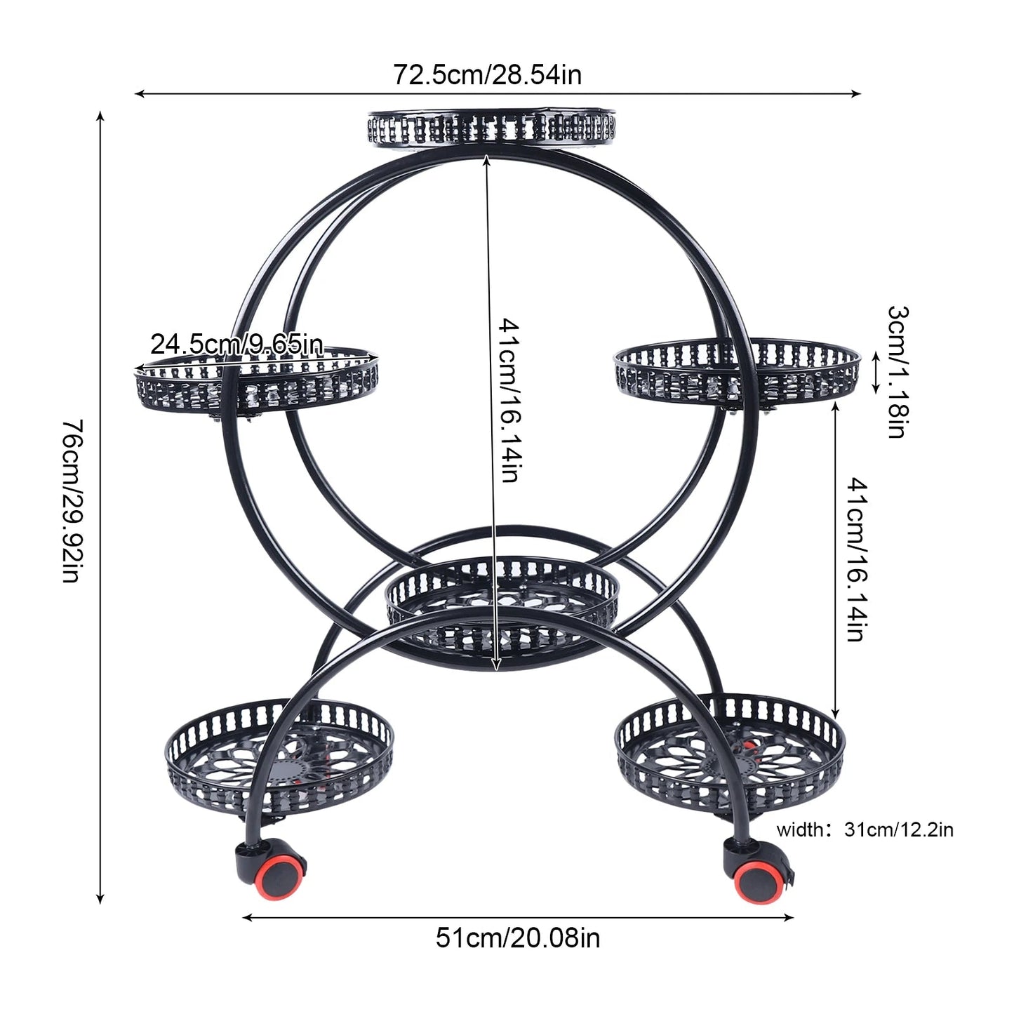 Metal Plant Stands 6 Pots Plants Flower Stand for Patio Garden Living Room Corner Balcony Bedroom Black / White    Home Decor Supply | Online Retail | ShoreShopper.com