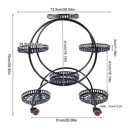 Metal Plant Stands 6 Pots Plants Flower Stand for Patio Garden Living Room Corner Balcony Bedroom Black / White    Home Decor Supply | Online Retail | ShoreShopper.com